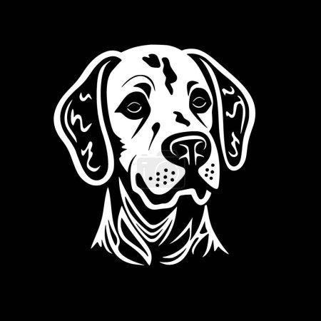 Illustration for Dalmatian - black and white isolated icon - vector illustration - Royalty Free Image