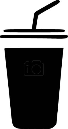 Ilustración de Copa de la bebida - logotipo del vector de alta calidad - ilustración del vector ideal para el gráfico de la camiseta - Imagen libre de derechos