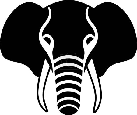 Elefante - silueta minimalista y simple - ilustración vectorial