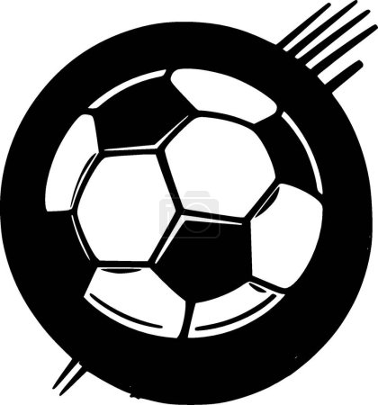 Football - minimalist and simple silhouette - vector illustration