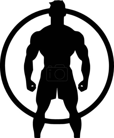 Gym - minimalist and simple silhouette - vector illustration