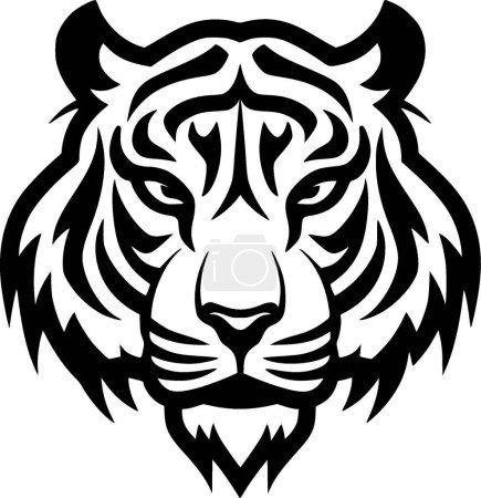 Tigre - logo plat et minimaliste - illustration vectorielle