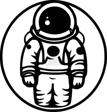 Astronaute - silhouette minimaliste et simple - illustration vectorielle