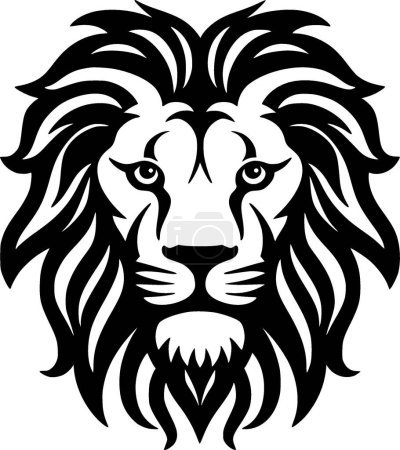 Illustration for Cecil - black and white vector illustration - Royalty Free Image