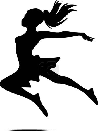 Dance - minimalist and simple silhouette - vector illustration