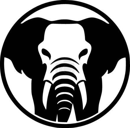 Elefante - silueta minimalista y simple - ilustración vectorial
