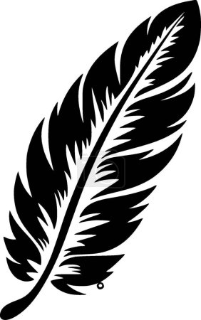 Illustration for Feather - minimalist and flat logo - vector illustration - Royalty Free Image