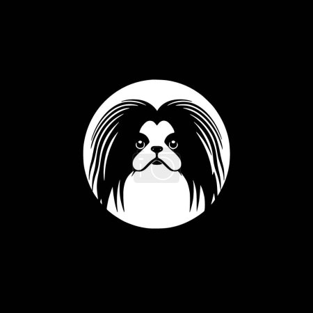 Japanese chin - minimalist and flat logo - vector illustration
