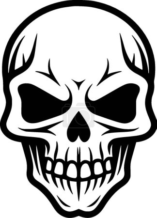 Crâne - logo plat et minimaliste - illustration vectorielle