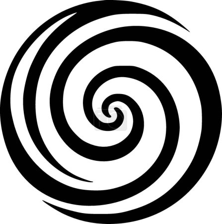 Spiral - minimalist and simple silhouette - vector illustration