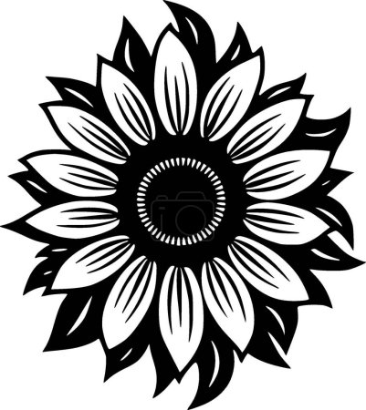 Sonnenblume - hochwertiges Vektor-Logo - Vektor-Illustration ideal für T-Shirt-Grafik