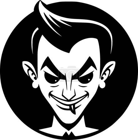 Vampiro - logo minimalista y plano - ilustración vectorial