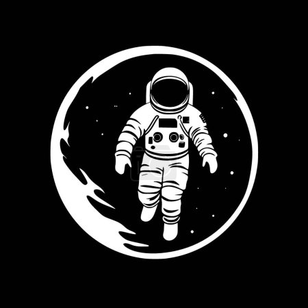 Astronaut - minimalistische und einfache Silhouette - Vektorillustration
