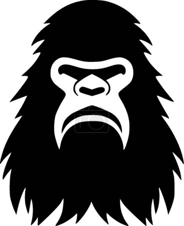 Bigfoot - minimalist and simple silhouette - vector illustration