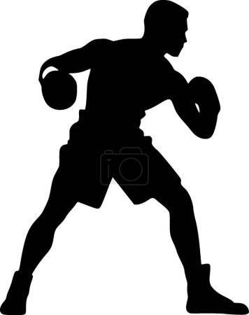 Ilustración de Boxeo - silueta minimalista y simple - ilustración vectorial - Imagen libre de derechos