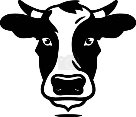 Vaca - logotipo vectorial de alta calidad - ilustración vectorial ideal para el gráfico de camisetas