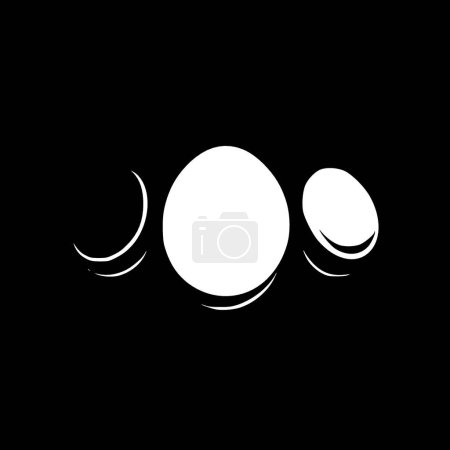 Eggs - minimalist and flat logo - vector illustration