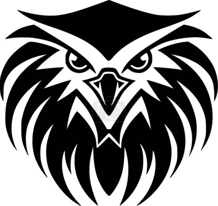 Falcon - minimalist and flat logo - vector illustration