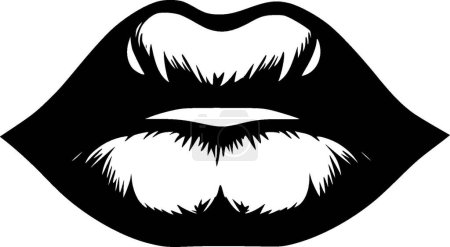 Lips - minimalist and flat logo - vector illustration