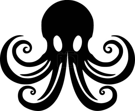 Octopus tentacles - minimalist and simple silhouette - vector illustration