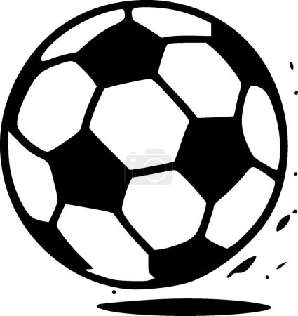 Illustration for Soccer - minimalist and flat logo - vector illustration - Royalty Free Image