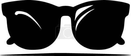 Sonnenbrille - schwarz-weißes Icon - Vektorillustration