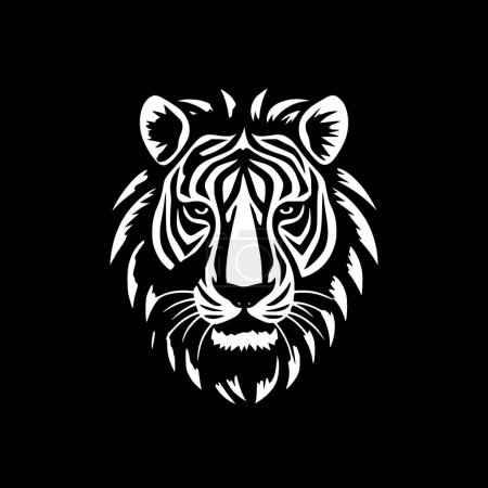 Animal - icône isolée en noir et blanc - illustration vectorielle