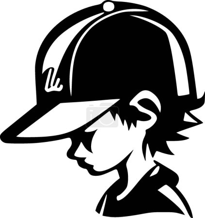 Baseball - minimalistisches und flaches Logo - Vektorillustration