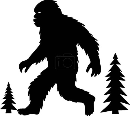 Bigfoot - silhouette minimaliste et simple - illustration vectorielle