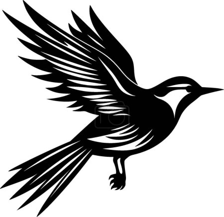 Oiseau - silhouette minimaliste et simple - illustration vectorielle