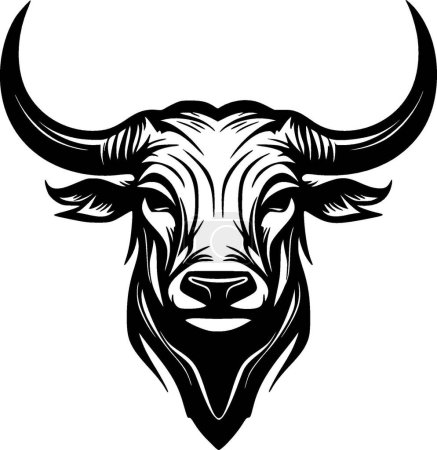 Bull - minimalist and simple silhouette - vector illustration