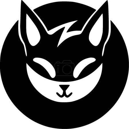 Cat - logo minimalista y plano - ilustración vectorial