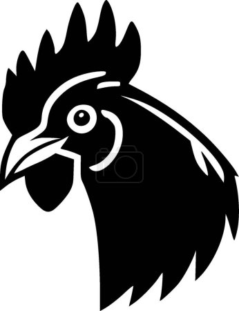 Chicken - minimalist and simple silhouette - vector illustration