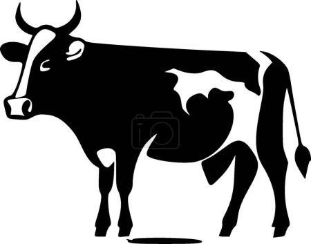 Piel de vaca - logotipo minimalista y plano - ilustración vectorial