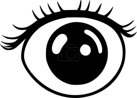 Illustration for Eyes - minimalist and flat logo - vector illustration - Royalty Free Image