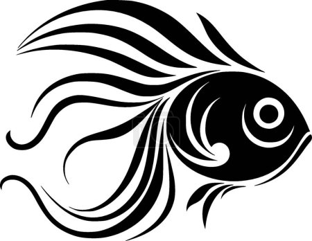 Fish - minimalist and flat logo - vector illustration