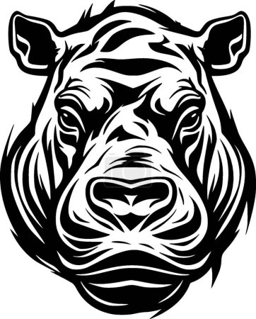 Téléchargez les illustrations : Hippopotame - logo vectoriel de haute qualité - illustration vectorielle idéale pour le graphique de t-shirt - en licence libre de droit