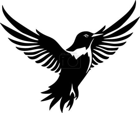Kolibri - minimalistisches und flaches Logo - Vektorillustration