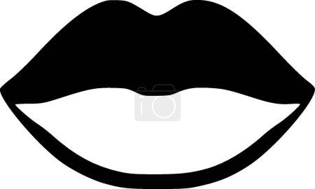 Lippen - minimalistisches und flaches Logo - Vektorillustration