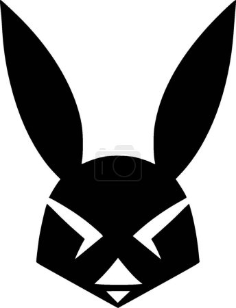 Rabbit - minimalist and simple silhouette - vector illustration