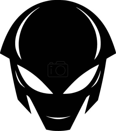 Alien - logo minimaliste et plat - illustration vectorielle