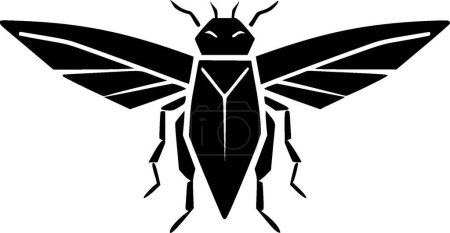 Beetle - minimalistische und schlichte Silhouette - Vektorillustration
