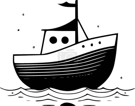 Boat - high quality vector logo - vector illustration ideal for t-shirt graphic