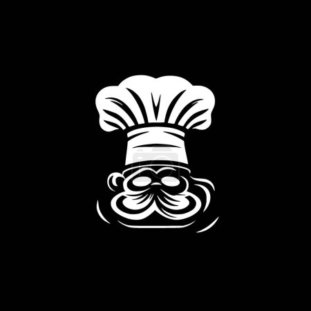 Sombrero de chef - logo minimalista y plano - ilustración vectorial