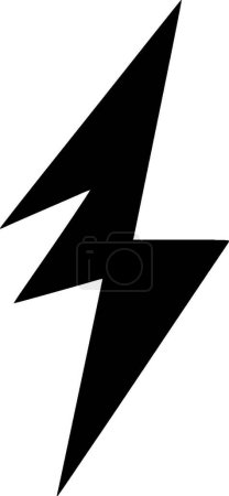 Electricidad - silueta minimalista y simple - ilustración vectorial
