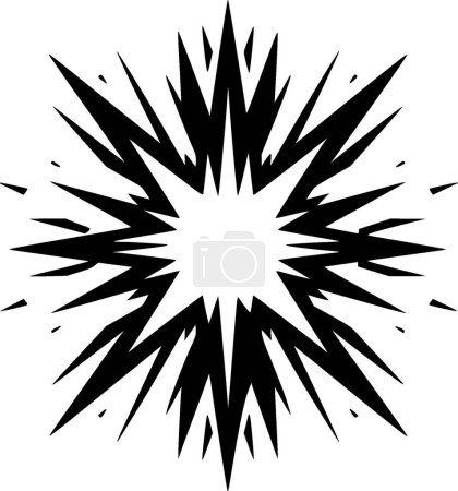 Explosión - logo minimalista y plano - ilustración vectorial