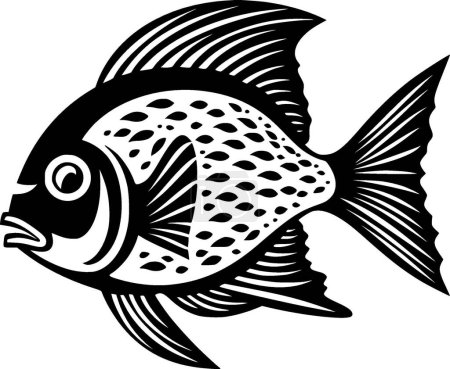 Fish - minimalist and simple silhouette - vector illustration