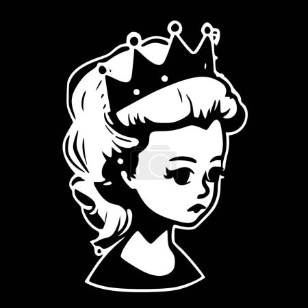 Queen - minimalist and simple silhouette - vector illustration