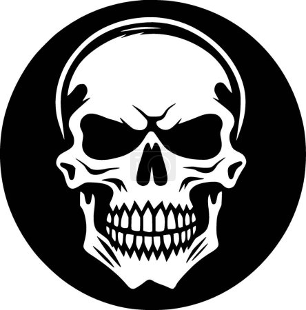 Skull - minimalist and flat logo - vector illustration