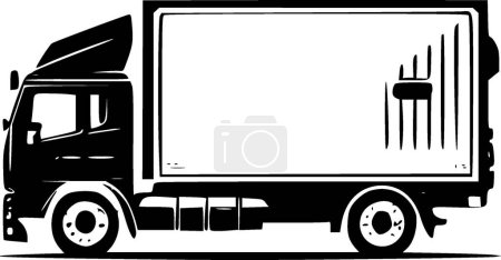 Truck - minimalist and flat logo - vector illustration